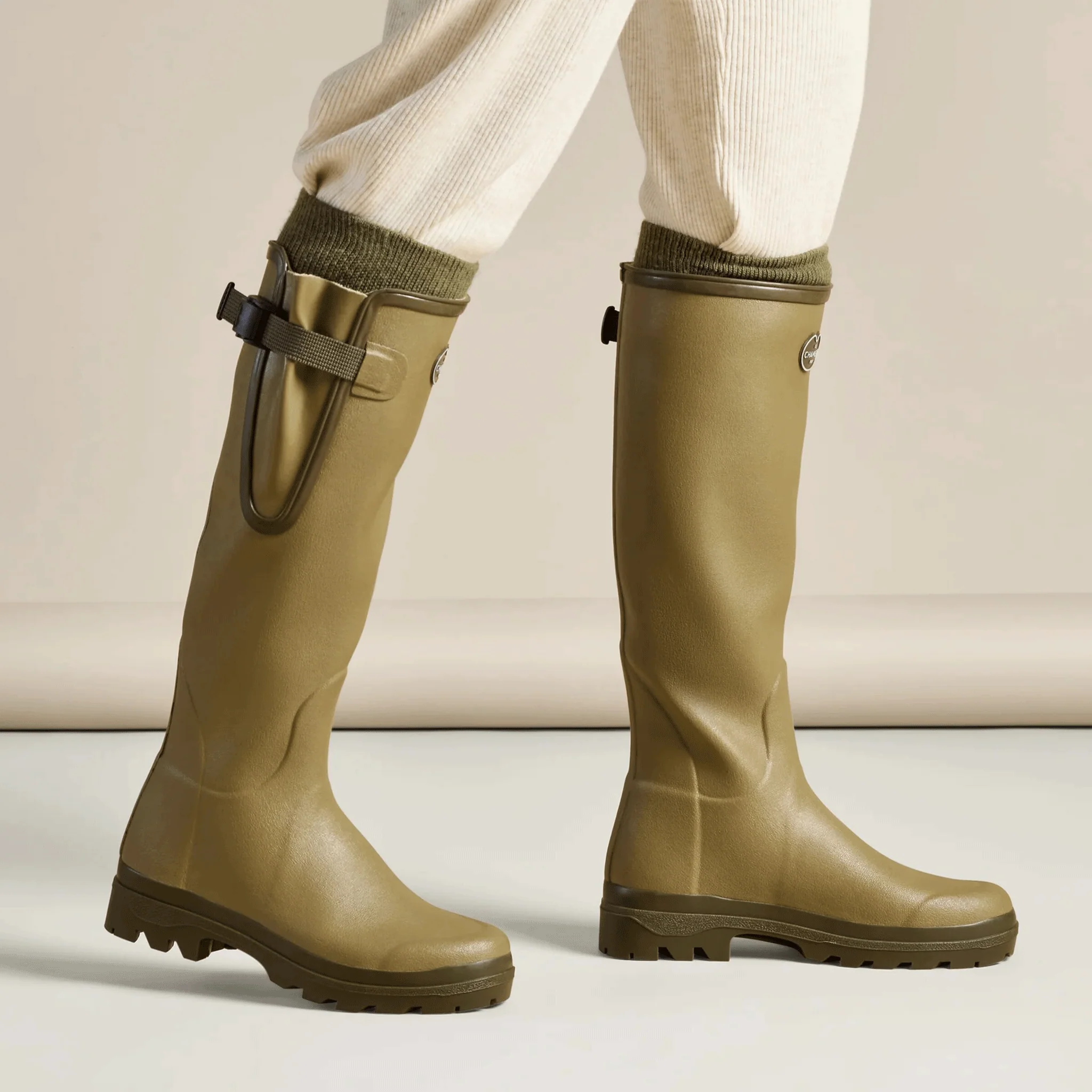 Le Chameau Women's Vierzon Jersey Lined Boots Vert Vierzon - Image 4