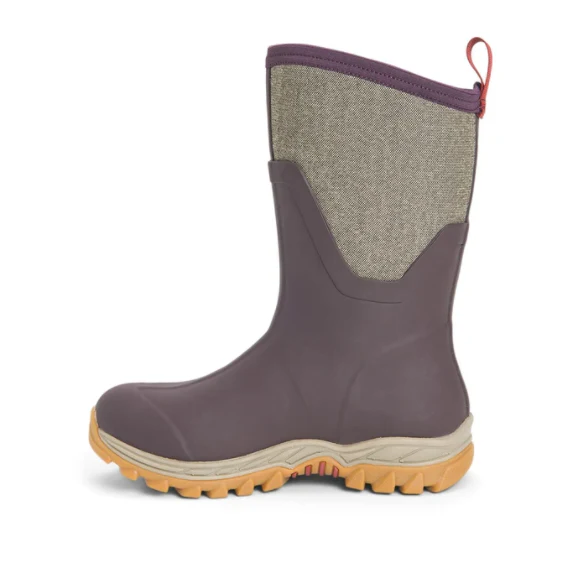 Muck Boot Ladies Arctic Sport II Short Boots Wine-Herringbone Print - Image 3