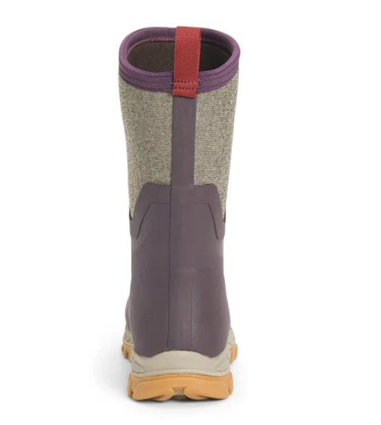 Muck Boot Ladies Arctic Sport II Short Boots Wine-Herringbone Print - Image 5