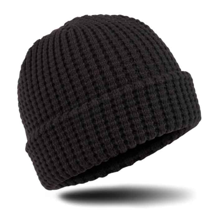 New Holland Ribbed Beanie Hat Black - Image 3