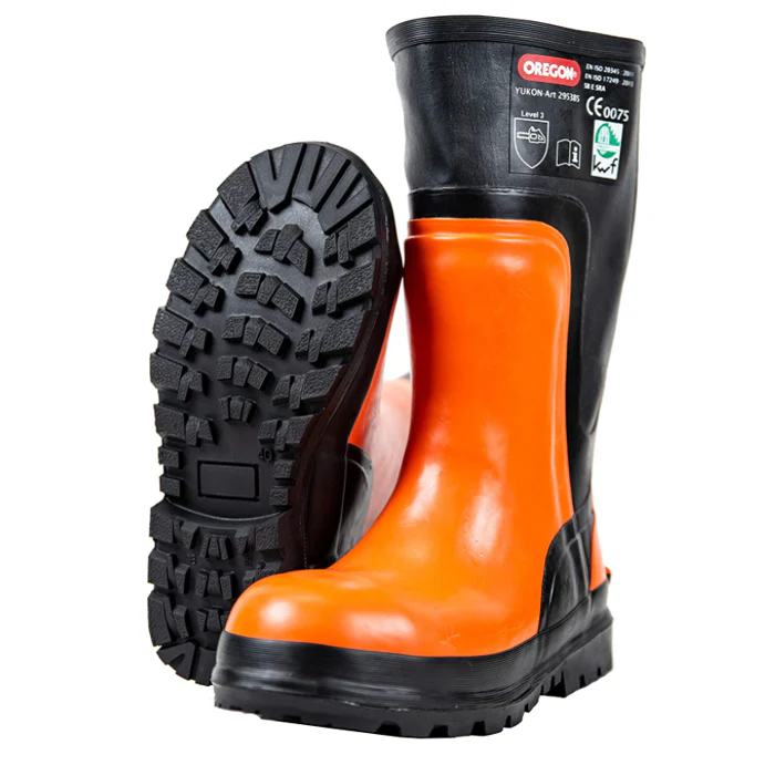 Oregon Yukon Safety Chainsaw Boots Black-Orange
