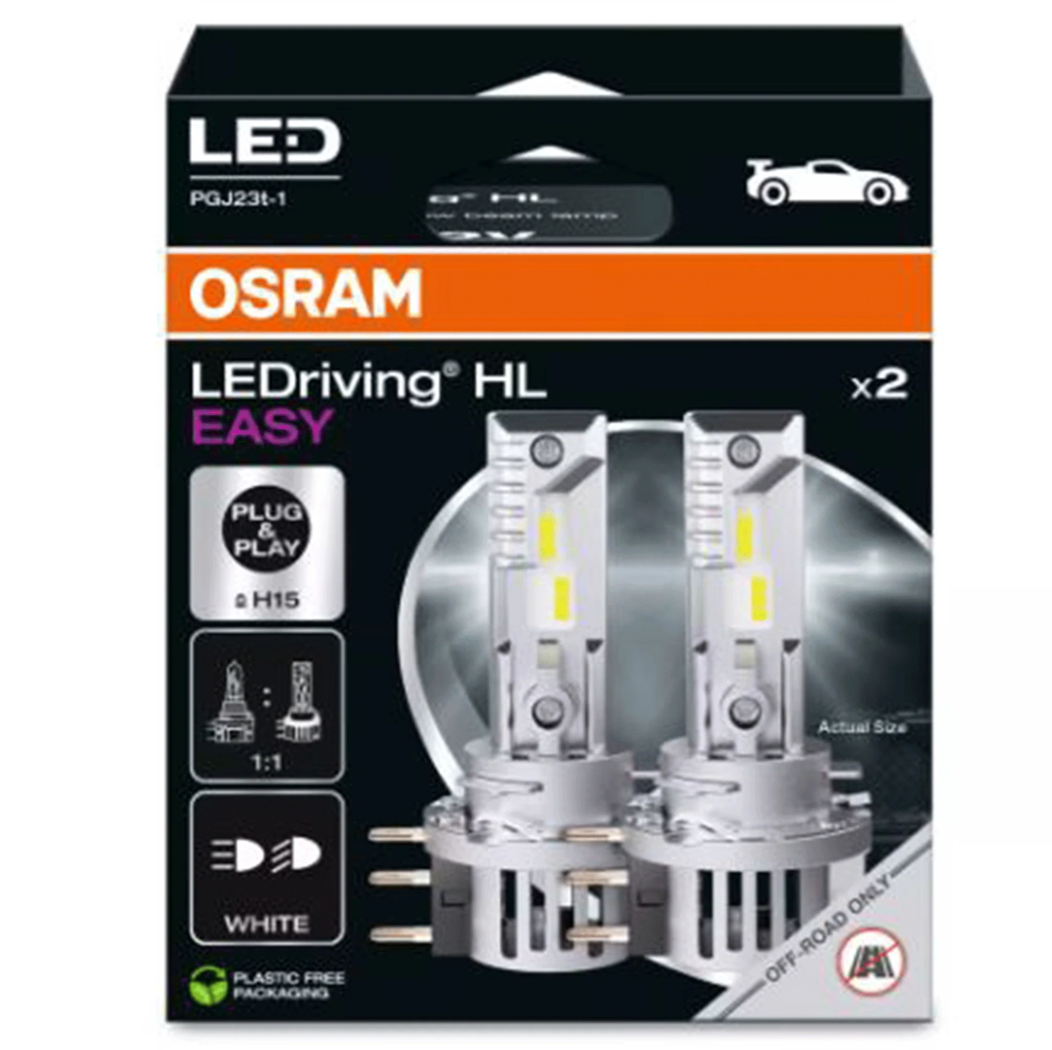 Osram Automotive LEDriving HL Easy H15 Headlamp Bulbs 2 Pack - Image 2