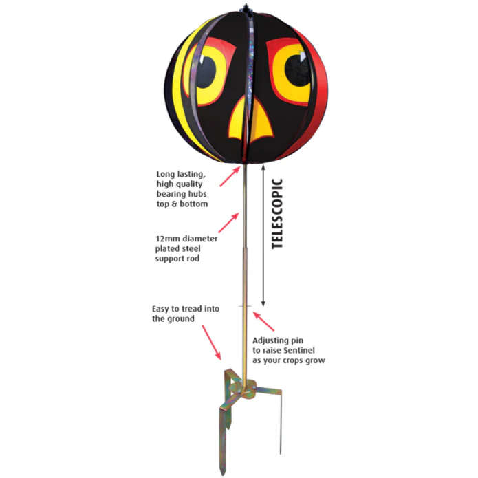 Portek Sentinel Wind Driven Bird Scaring Globe