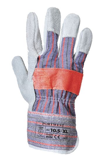 Portwest A209 Classic Canadian Rigger Gloves in White & Multi - Image 2