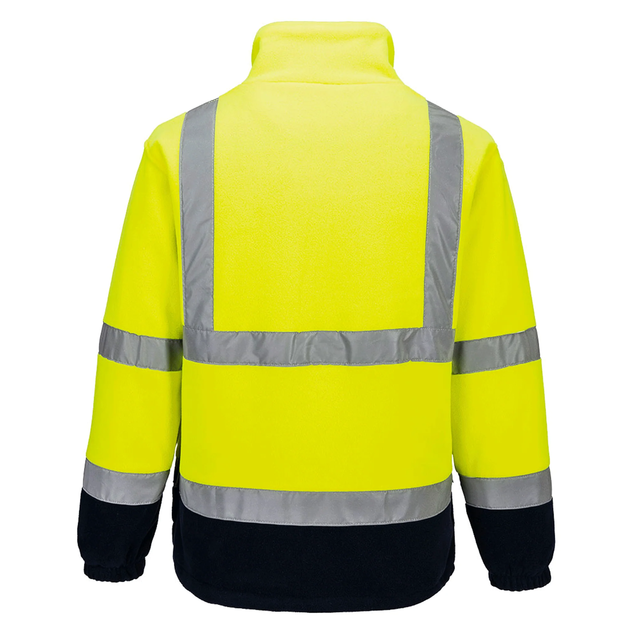 Portwest F301 Hi-Vis Contrast Fleece in Yellow & Navy - Image 2