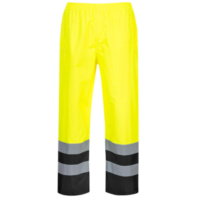Portwest S486 Hi-Vis Two Tone Traffic Trousers in Yellow & Navy