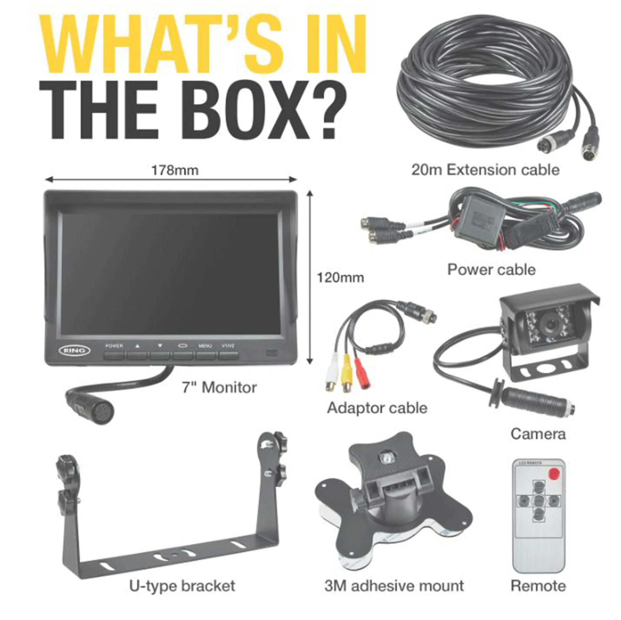 Ring Automotive Trade Pro 7'' Reversing Camera System - Image 4