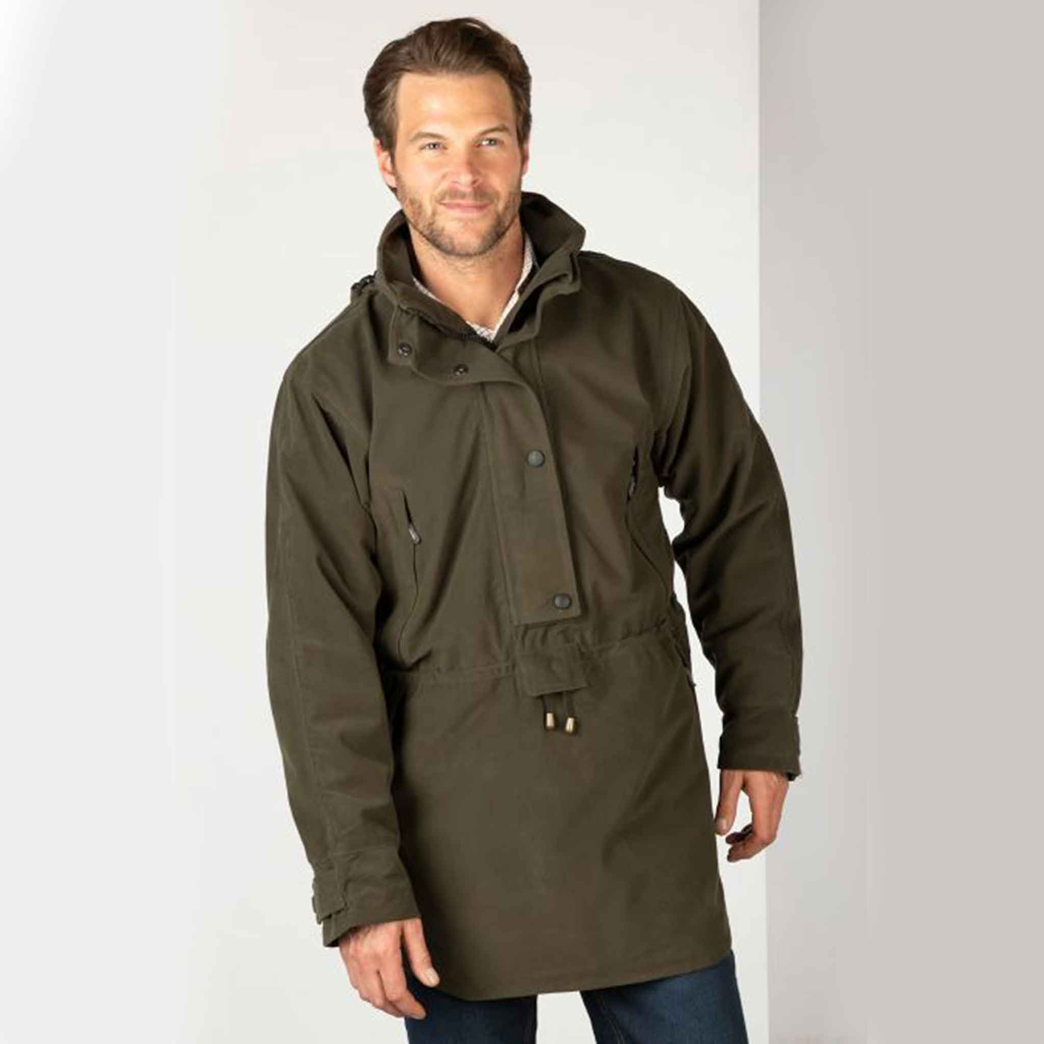 Rydale Danby Men's Long Performance Shooting Smock Olive - Image 2