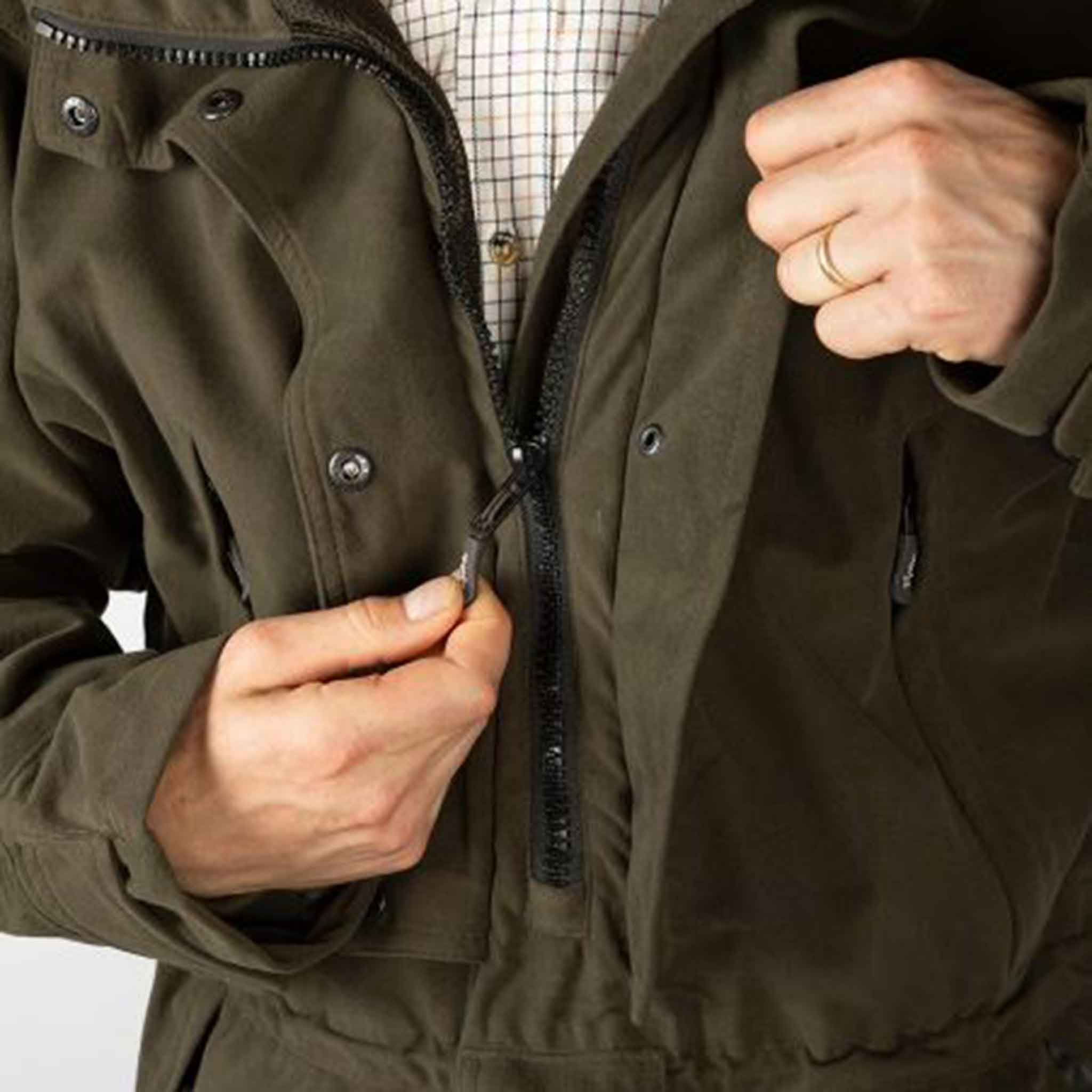 Rydale Danby Men's Long Performance Shooting Smock Olive - Image 5