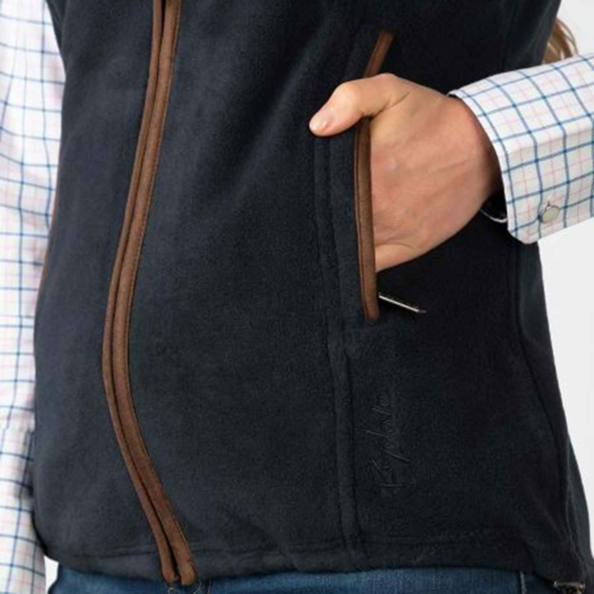 Rydale Huggate Ladies Premium Fleece Waistcoat Ink - Image 3