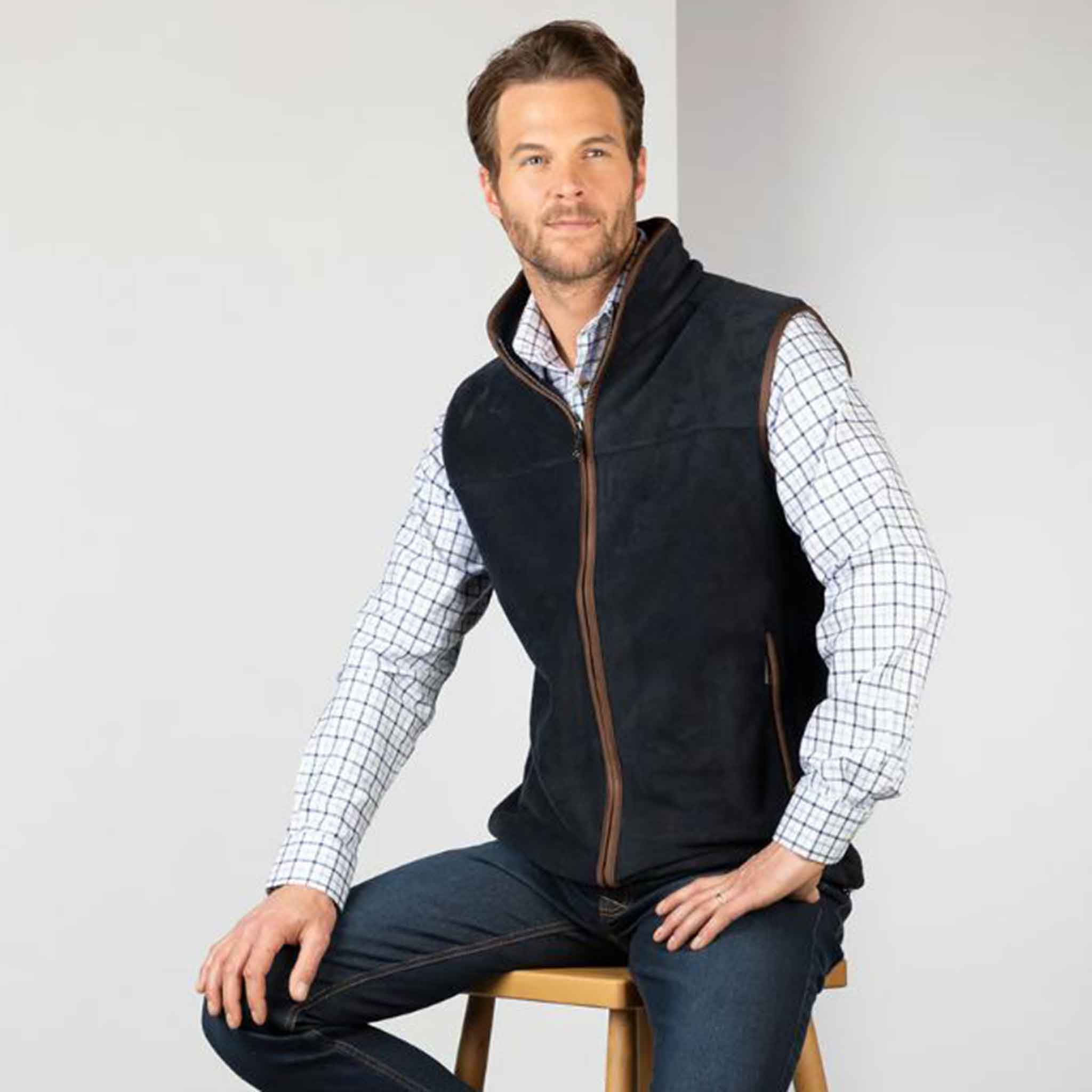 Rydale Huggate Men's Premium Fleece Waistcoat Ink - Image 3