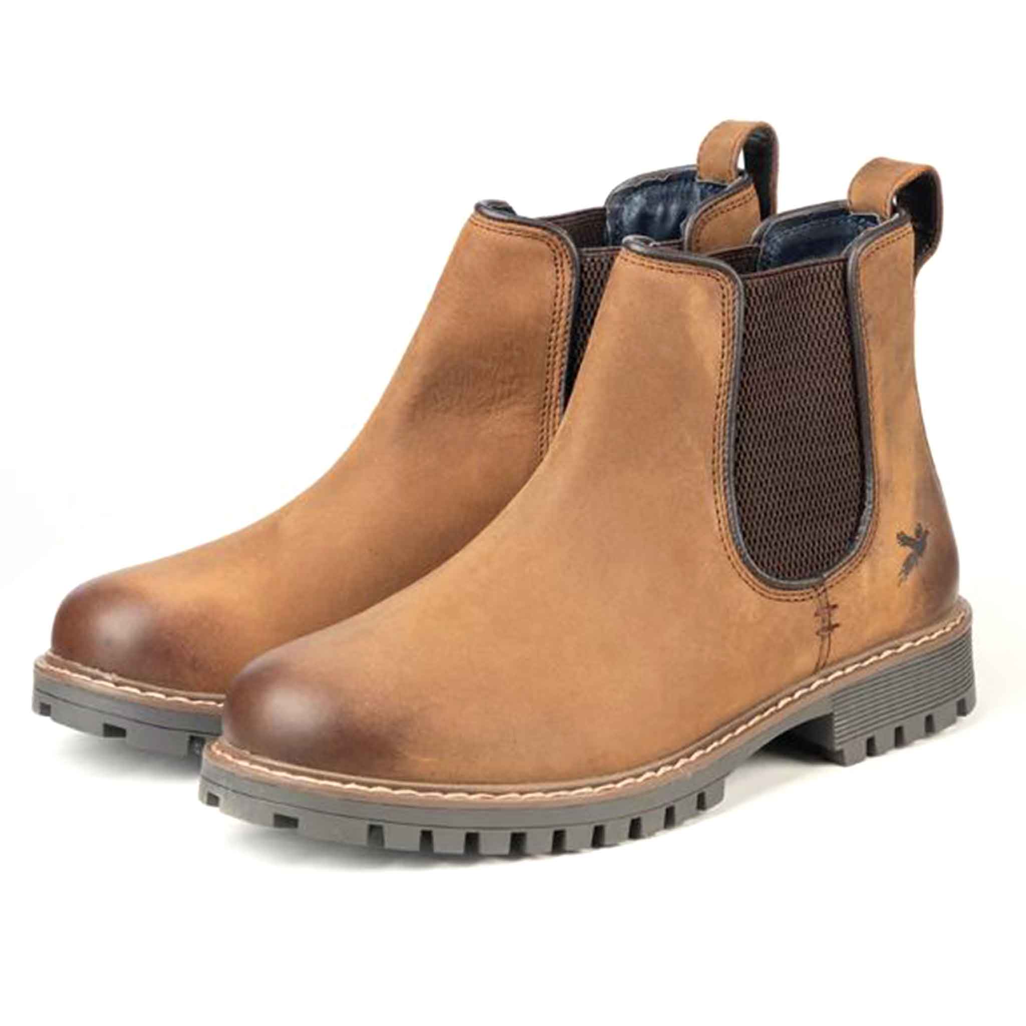 Rydale Sledmere II Men's Leather Chelsea Boots Burnt Tan