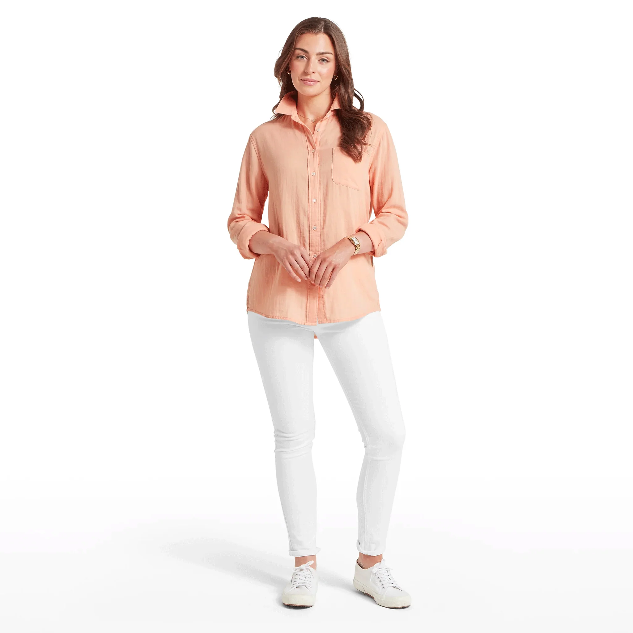 Schoffel Ashdon Shirt in Coral Peach - Image 5