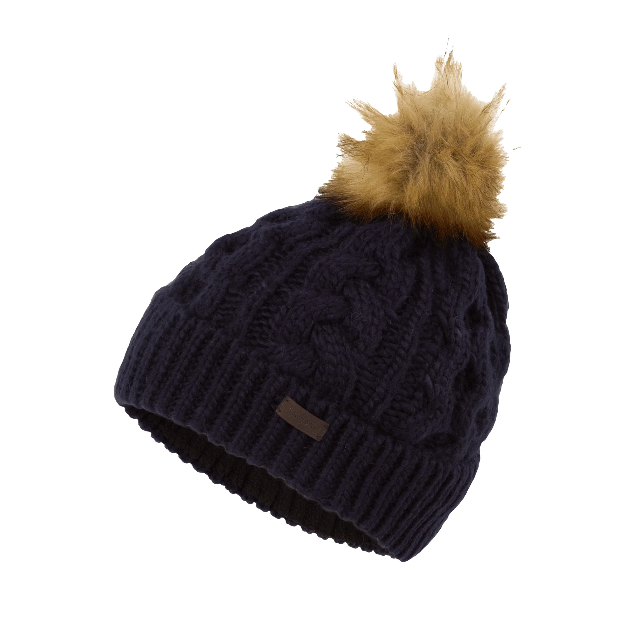 Schoffel Bakewell Cable Knit Hat & Scarf Boxed Set in Navy - Image 2