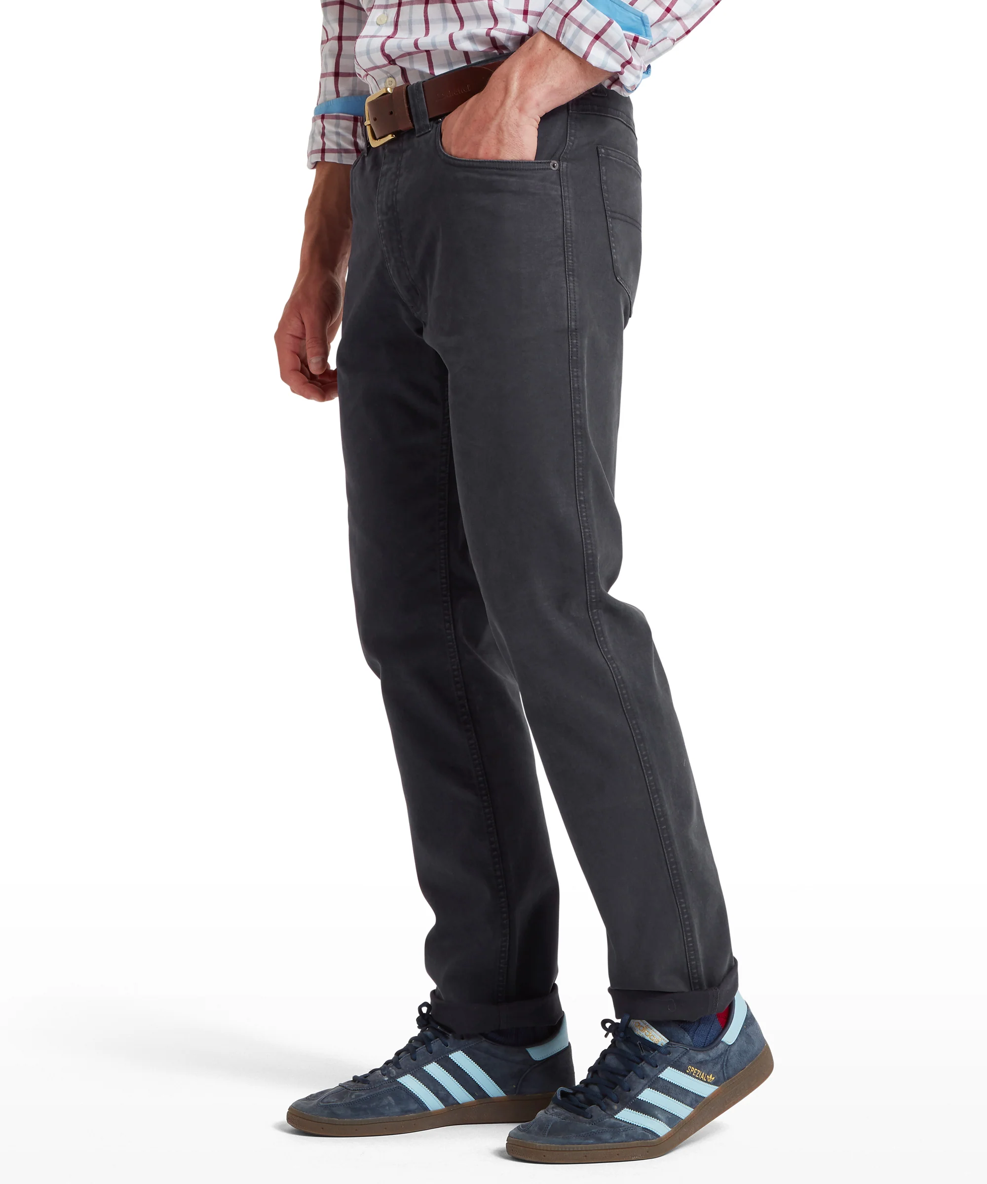 Schoffel Canterbury 5 Pocket Jeans Navy - Image 5
