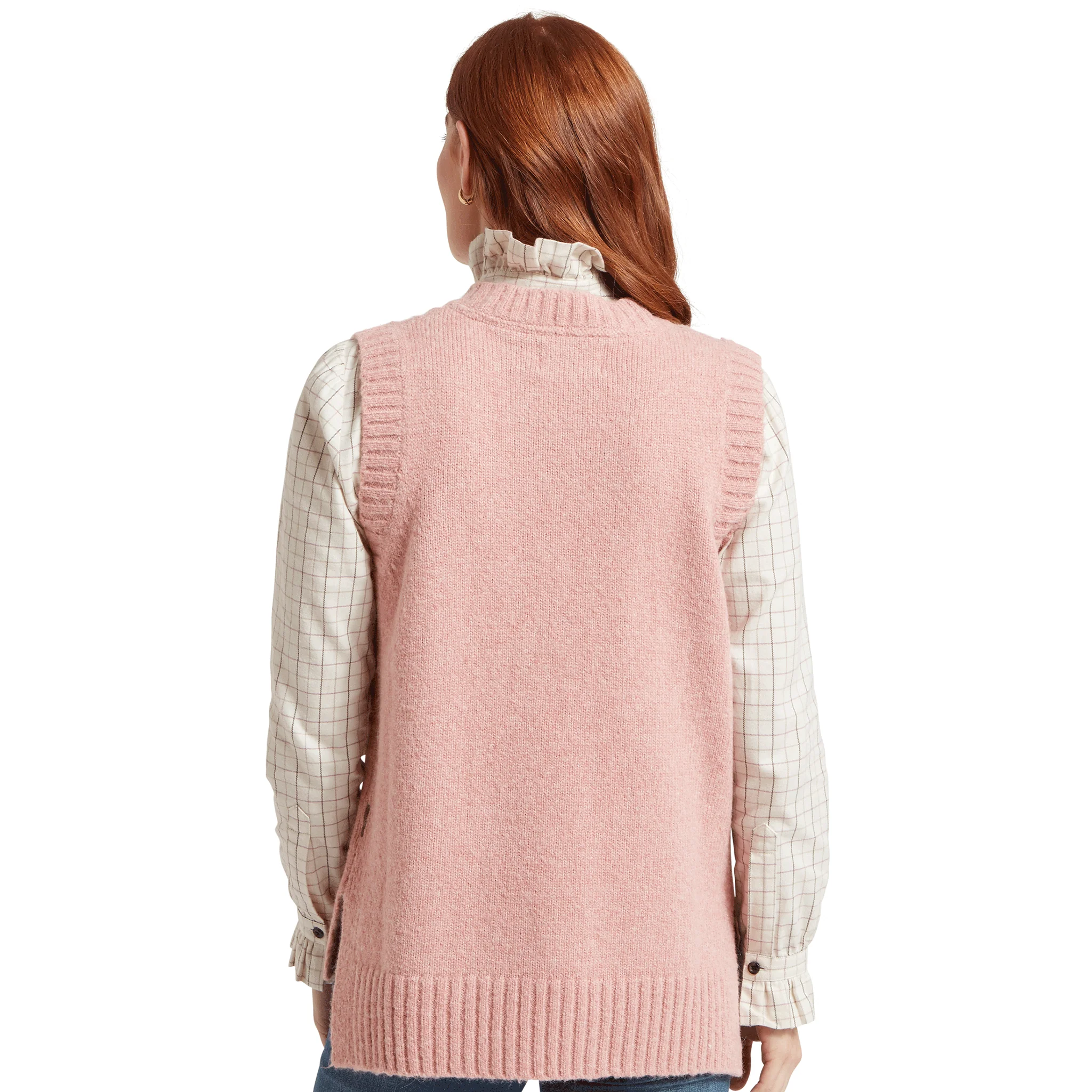 Schoffel Evie Sleeveless Jumper in Dusky Pink - Image 3