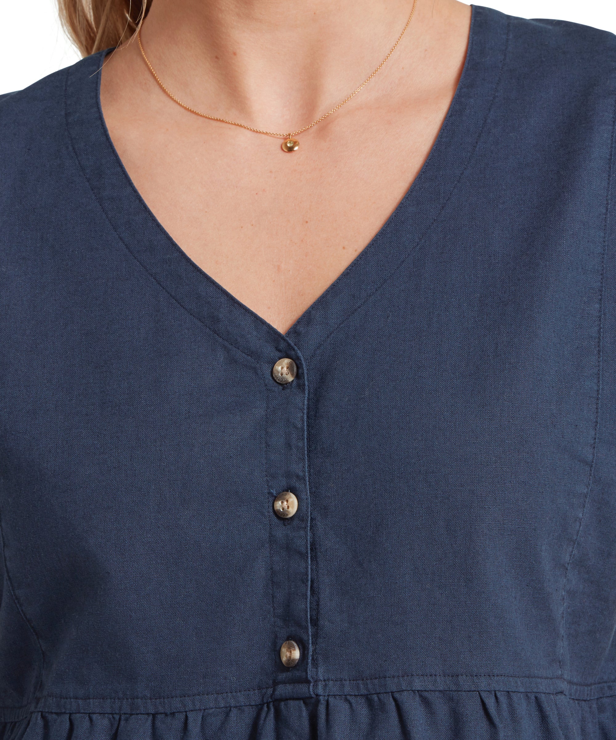 Schoffel Lavenham Ladies Linen Top Dark Blueberry - Image 4