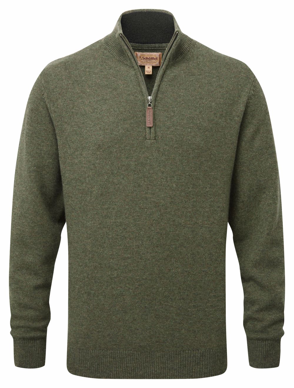 Schoffel Lewis Lambswool 1/4 Zip Jumper Woodland - Image 2