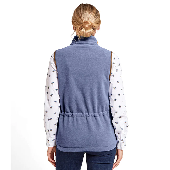 Schoffel Lyndon Ladies Fleece Gilet in Stone Blue - Image 4