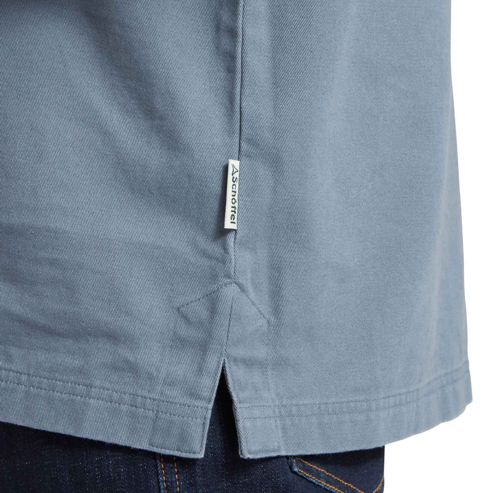 Schoffel Men's Truro Rugby Style Deck Shirt Dark Pigeon Blue - Image 3