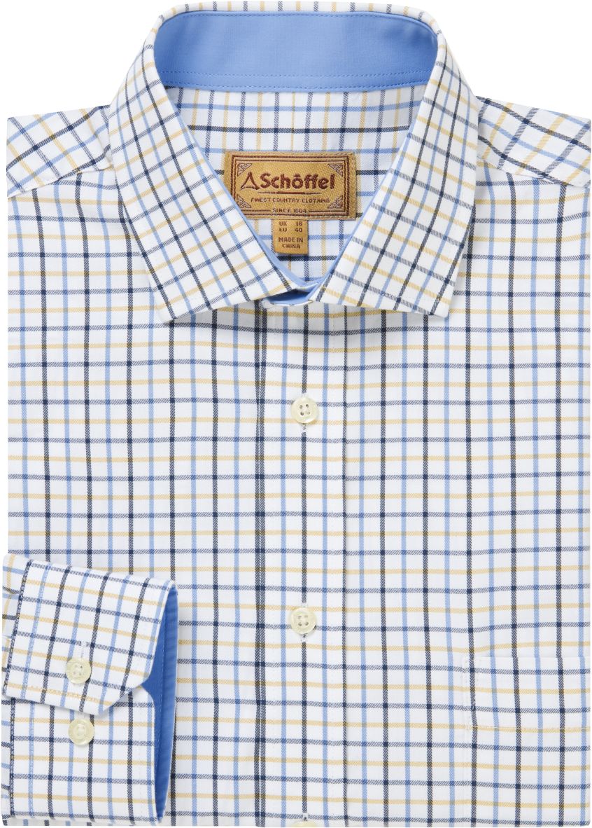 Schoffel Milton Tailored Shirt Vintage Navy-Imperial Blue - Image 2