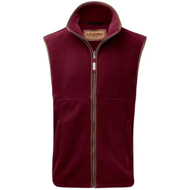 Schoffel Oakham Fleece Gilet Claret