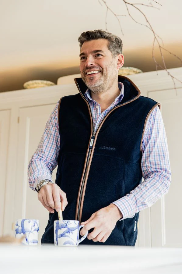 Schoffel Oakham Fleece Gilet Navy - Image 3
