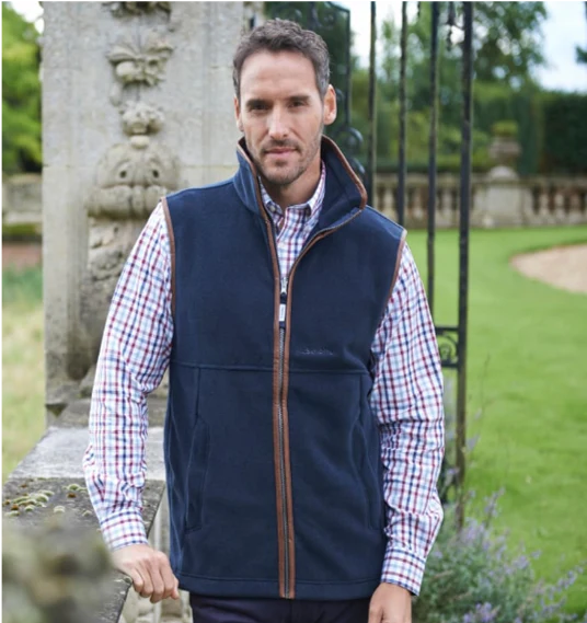 Schoffel Oakham Fleece Gilet Navy - Image 5