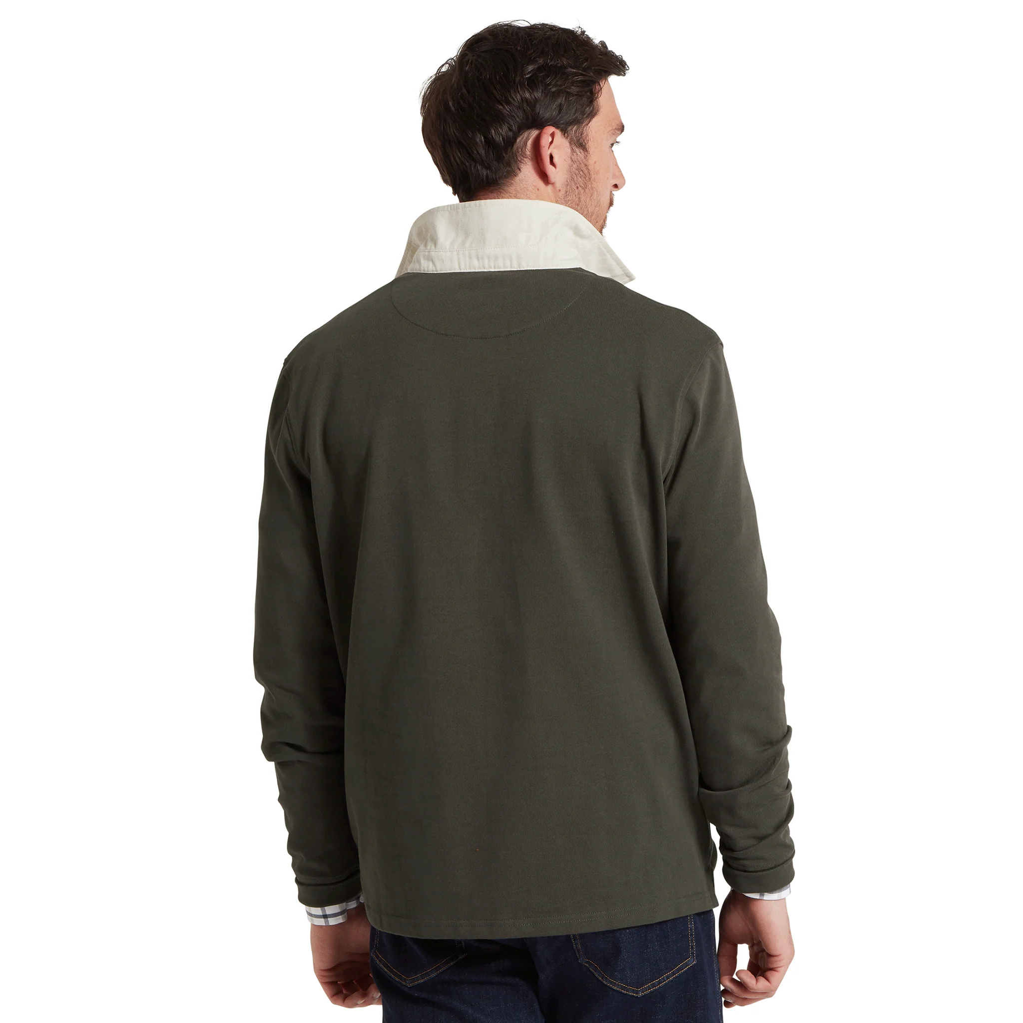 Schoffel Porthallow Rugby Shirt in Peat Green - Image 4