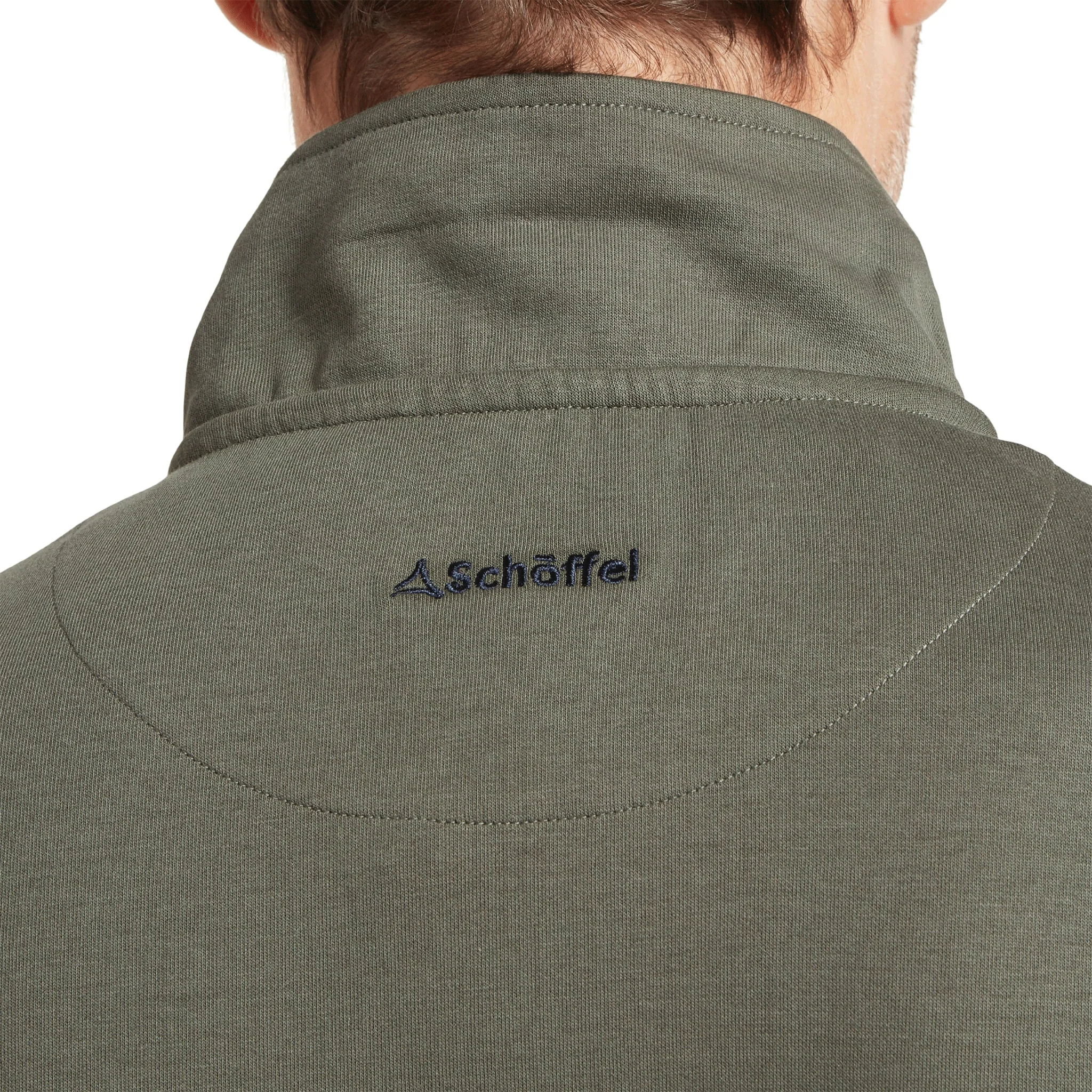Schoffel Porthleven Quarter Zip Jumper in Beetle Green - Image 7