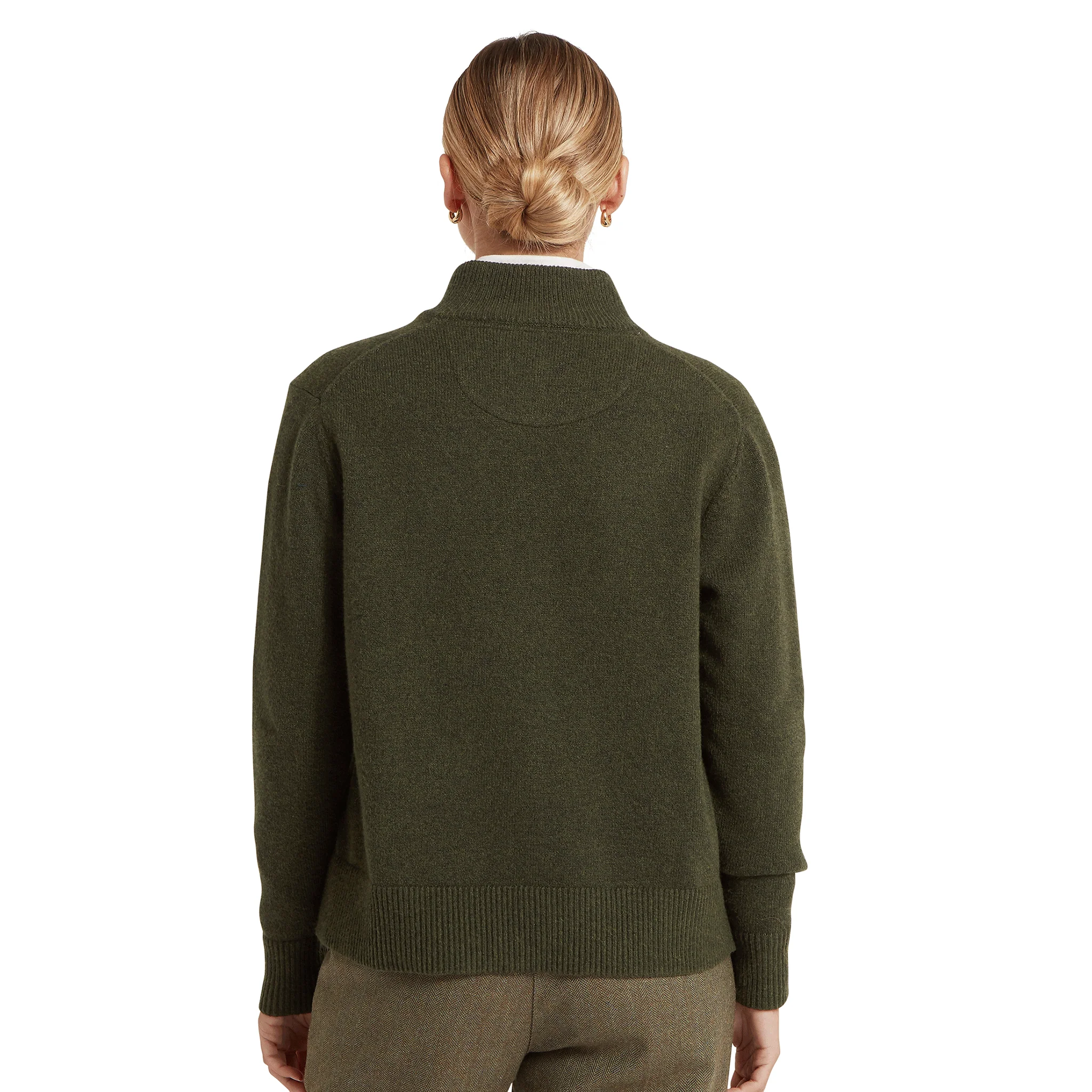 Schoffel Thoralby Quarter Zip Jumper in Loden - Image 3
