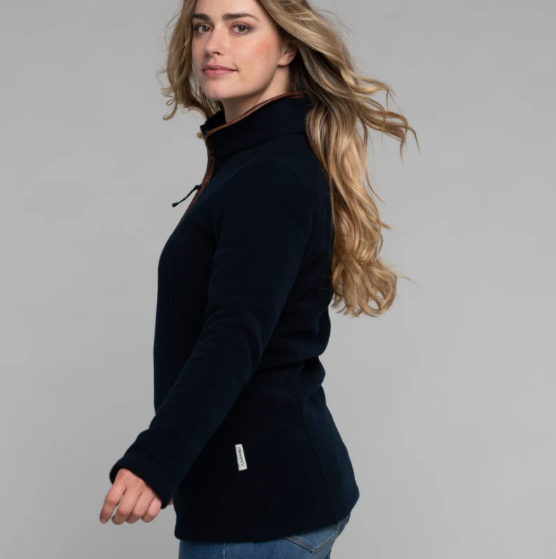 Schoffel Tilton Ladies 1/4 Zip Fleece in Navy - Image 3