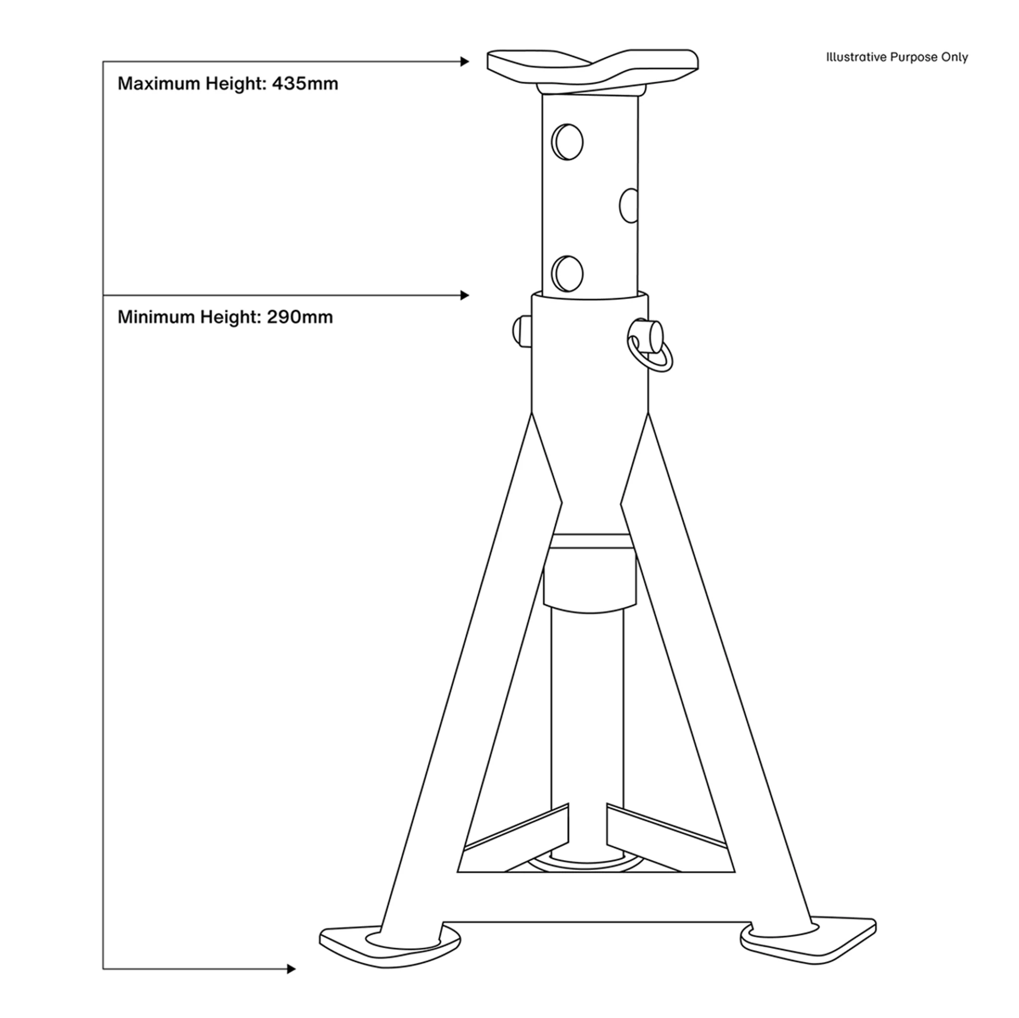 Sealey Premier Axle Stands (Pair) 3 Tonne Capacity per Stand - Red - Image 3