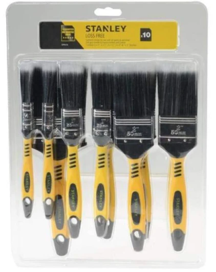 Stanley Tools Loss Free Synthetic Brush Pack 10 Piece - Image 2